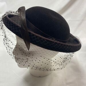 Vintage Jan Leslie‎ Women Hat 1950s with net